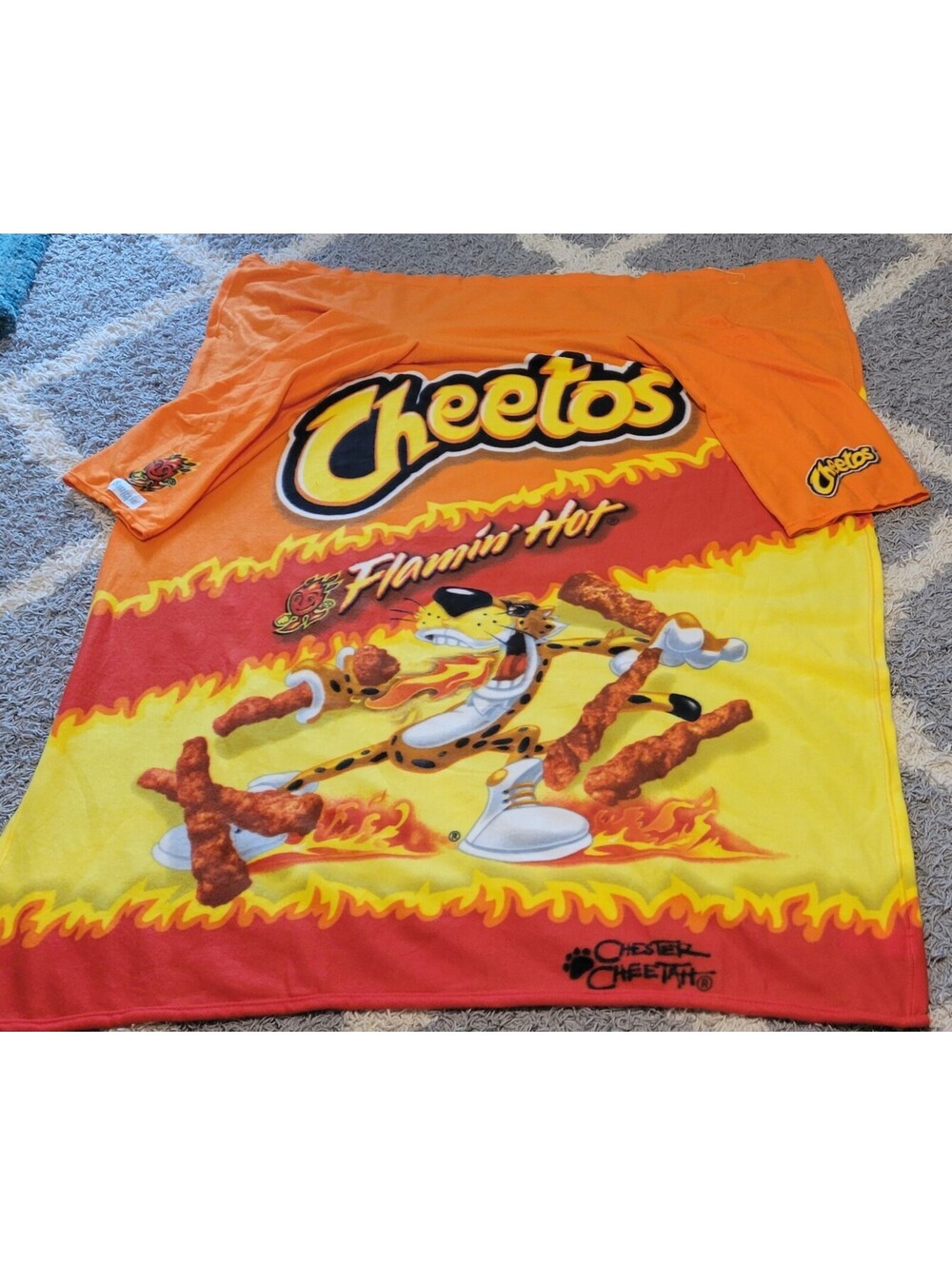 Snuggie Flamin' Hot Cheetos Wearable Soft Fleece Blanket With Sleeves Adult
